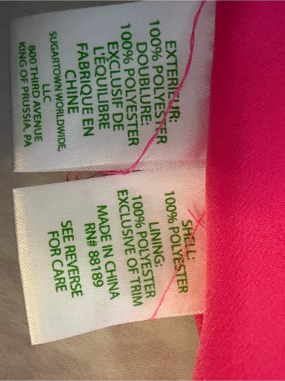 Lilly Pulitzer Hot Pink Sleeveless Natashia Dress with Pom Pom detail - Picture 4 of 4